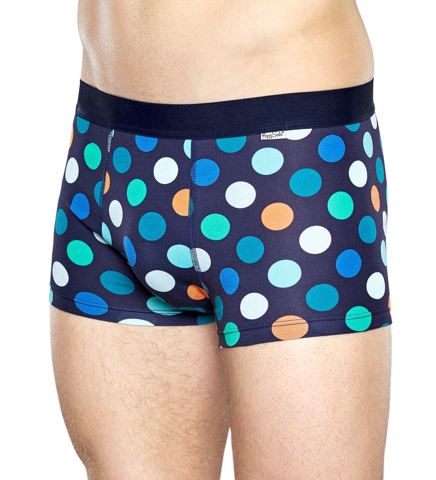 Brightly colored men's trunks featuring bold big dot patterns, included in a 2-pack for vibrant fun and comfortable fit.