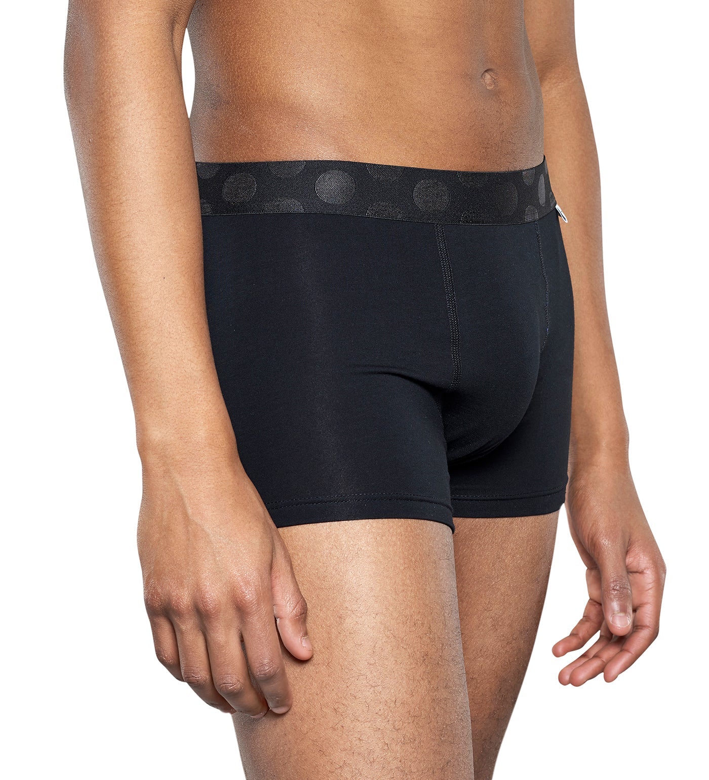 Brightly colored men's trunks featuring large dot patterns, packaged as a 2-pack Happy Socks Big Dot Trunks Combo.