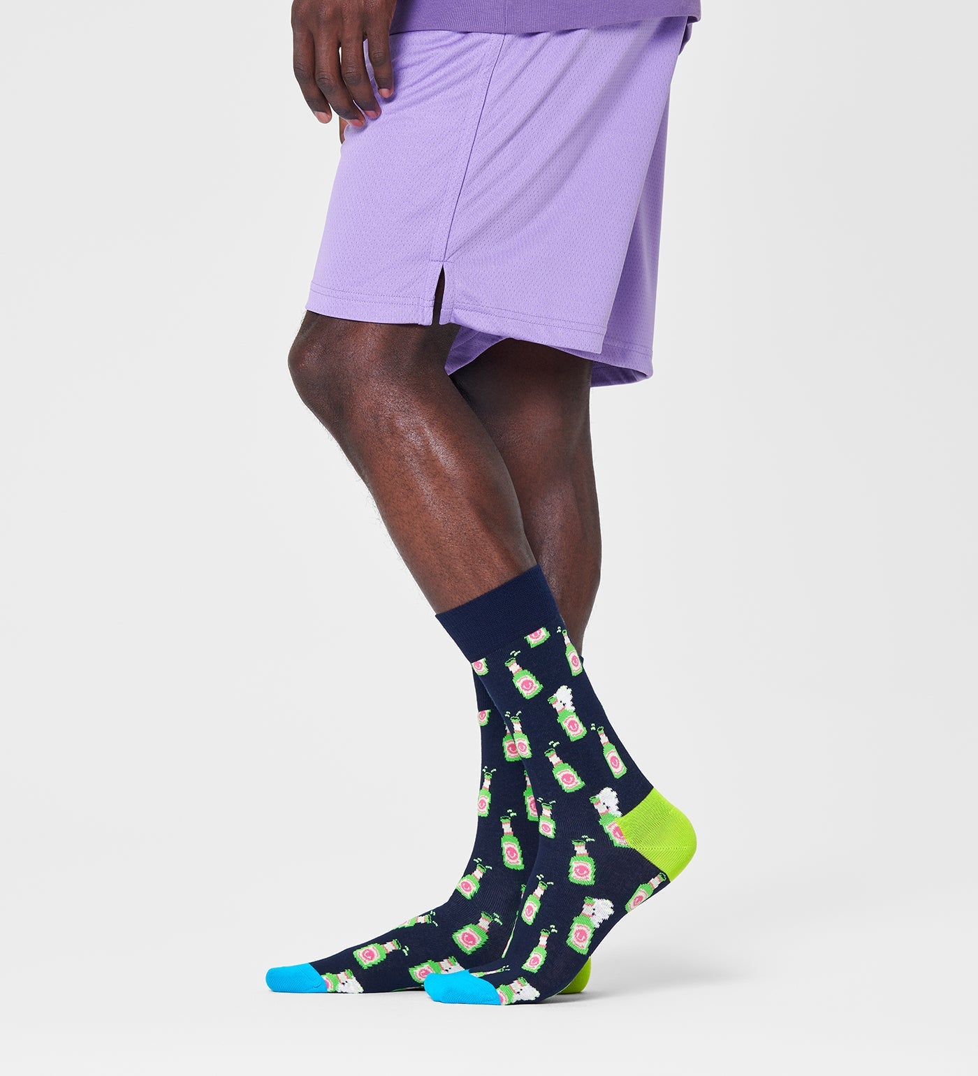 Happy Socks Unisex Beer Crew Length Socks for Women and Men