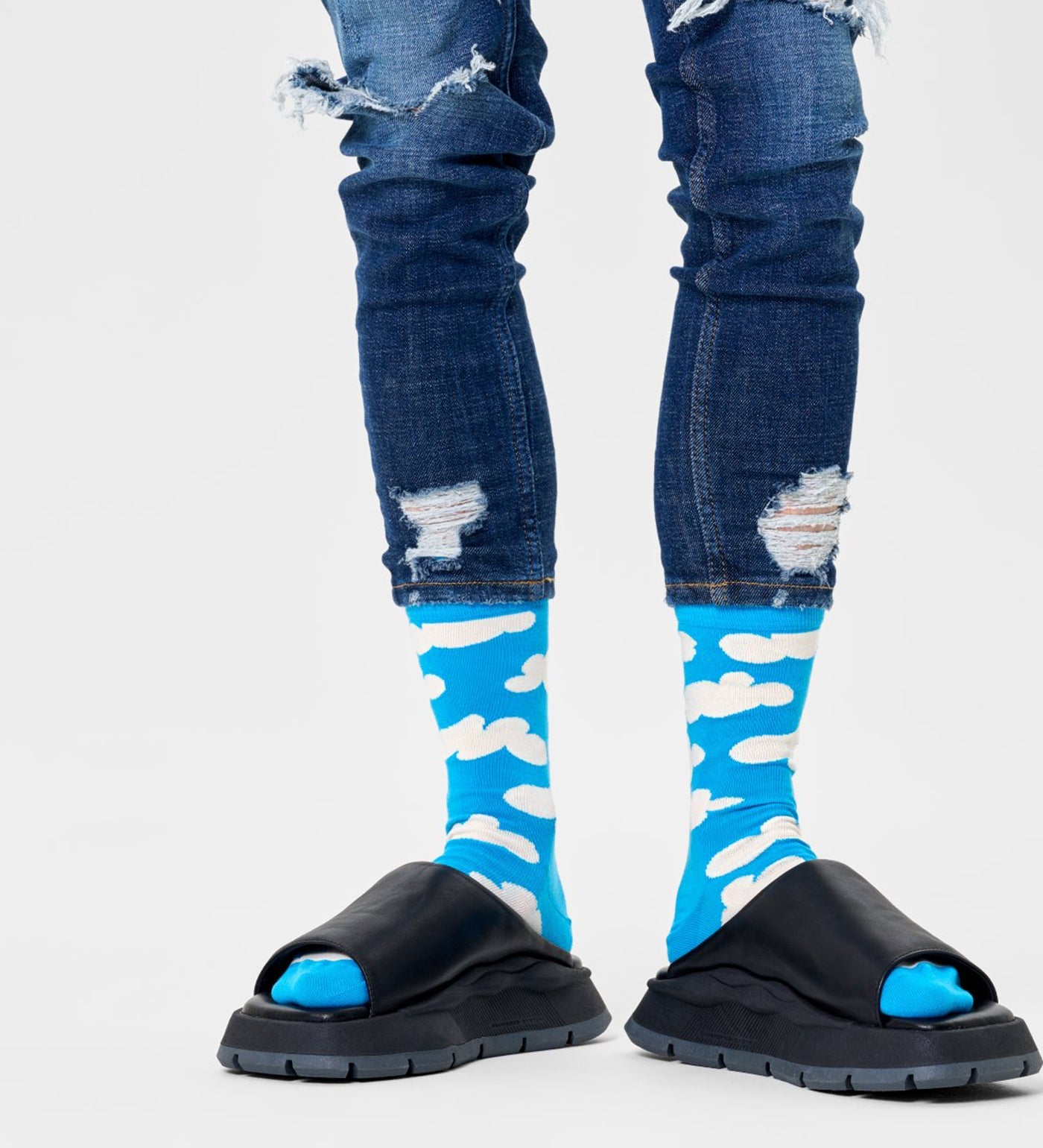 Happy Socks Unisex Cloudy Crew Length Socks for Women and Men