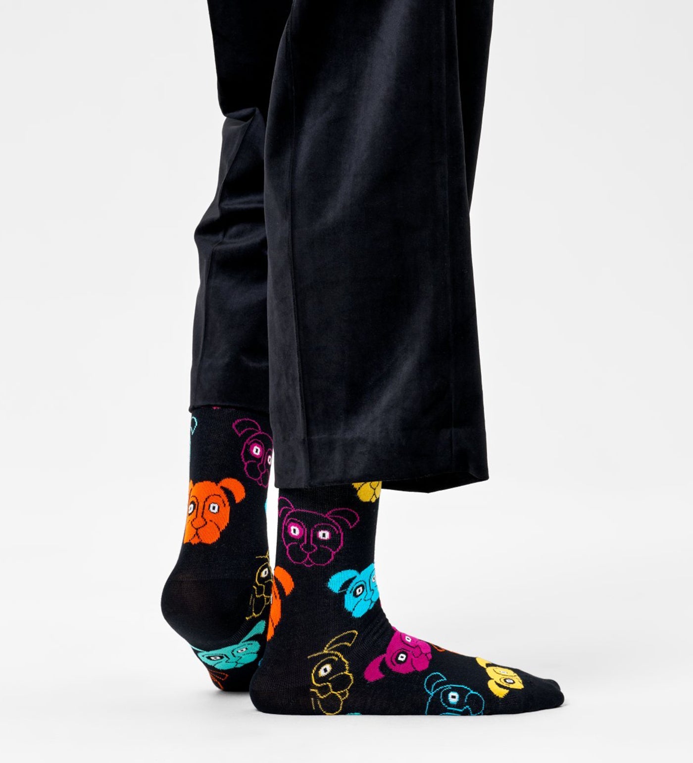 Happy Socks Unisex Dog Crew Length Socks for Women and Men