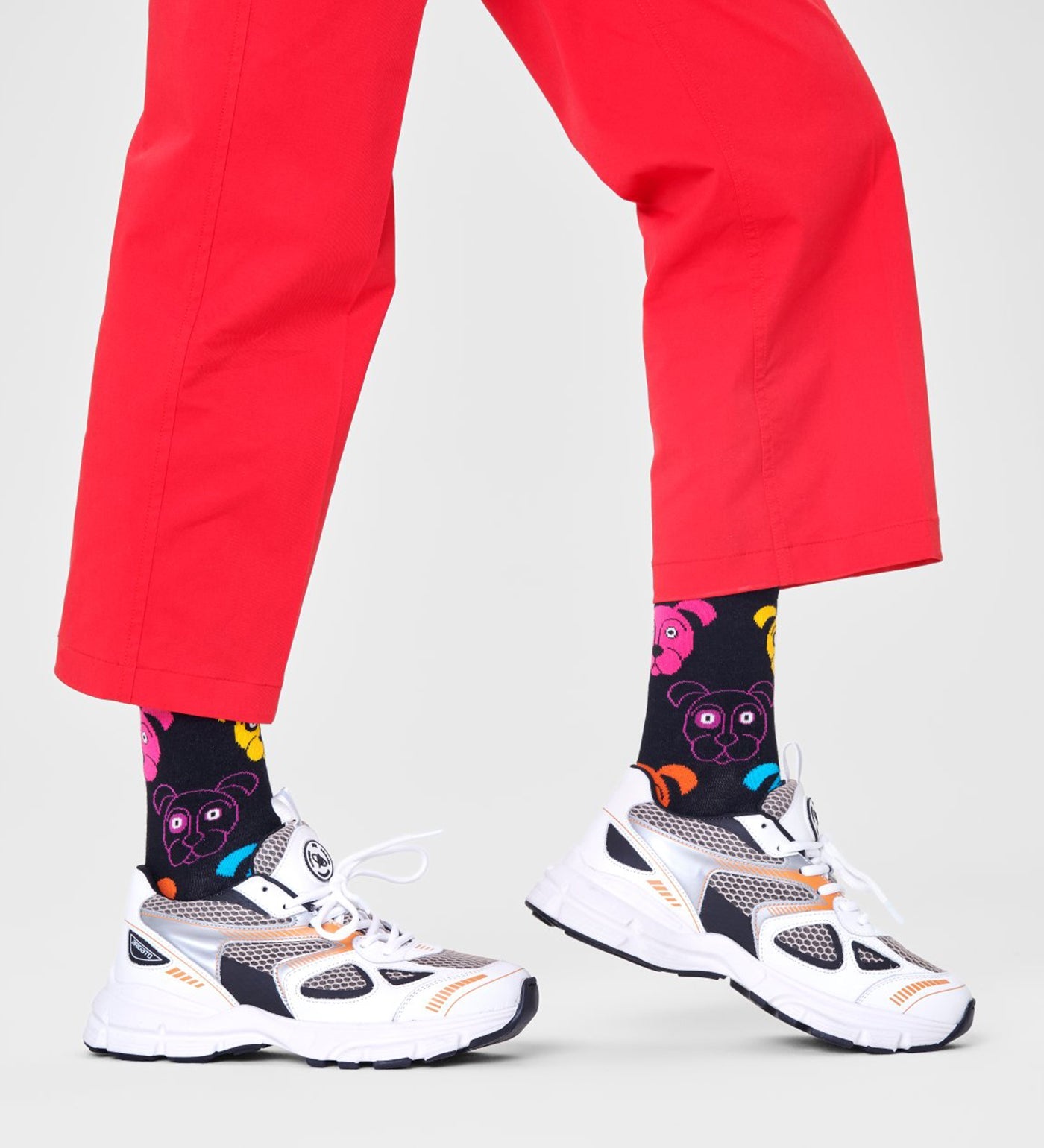 Happy Socks Unisex Dog Crew Length Socks for Women and Men