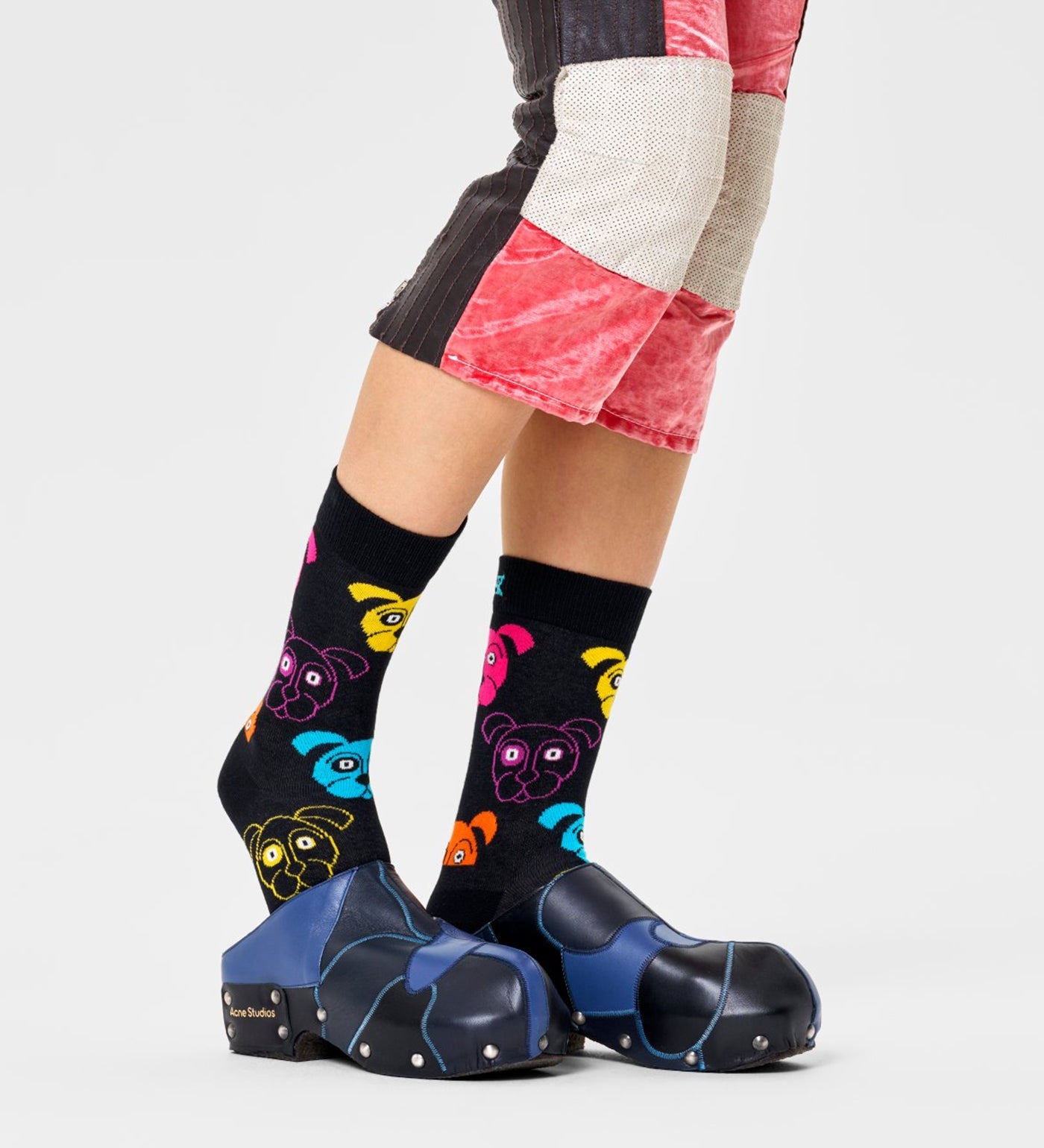 Happy Socks Unisex Dog Crew Length Socks for Women and Men