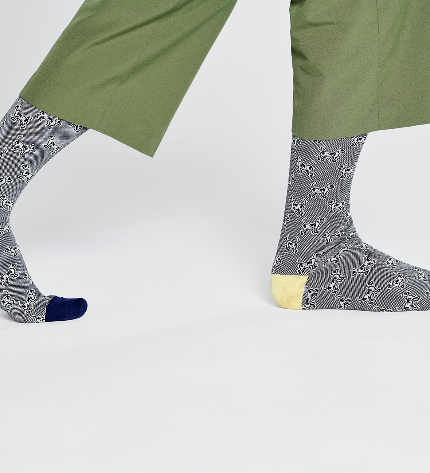 Men's Happy Socks Dressed Laika crew-length socks featuring colorful, playful space-themed patterns for a fun, stylish look.