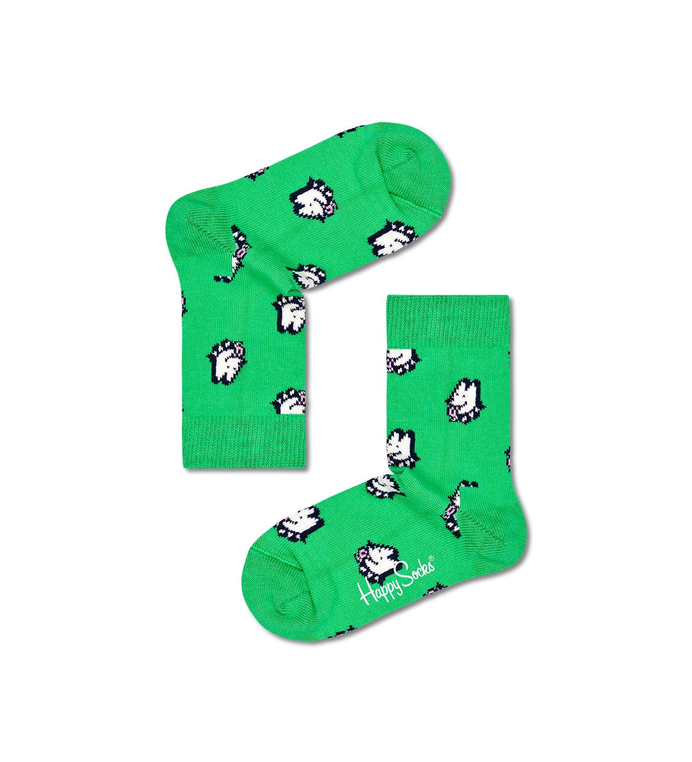 Colorful Happy Socks Unisex Dog Crew Socks for Kids, featuring playful dog patterns, perfect for little feet and fun style.