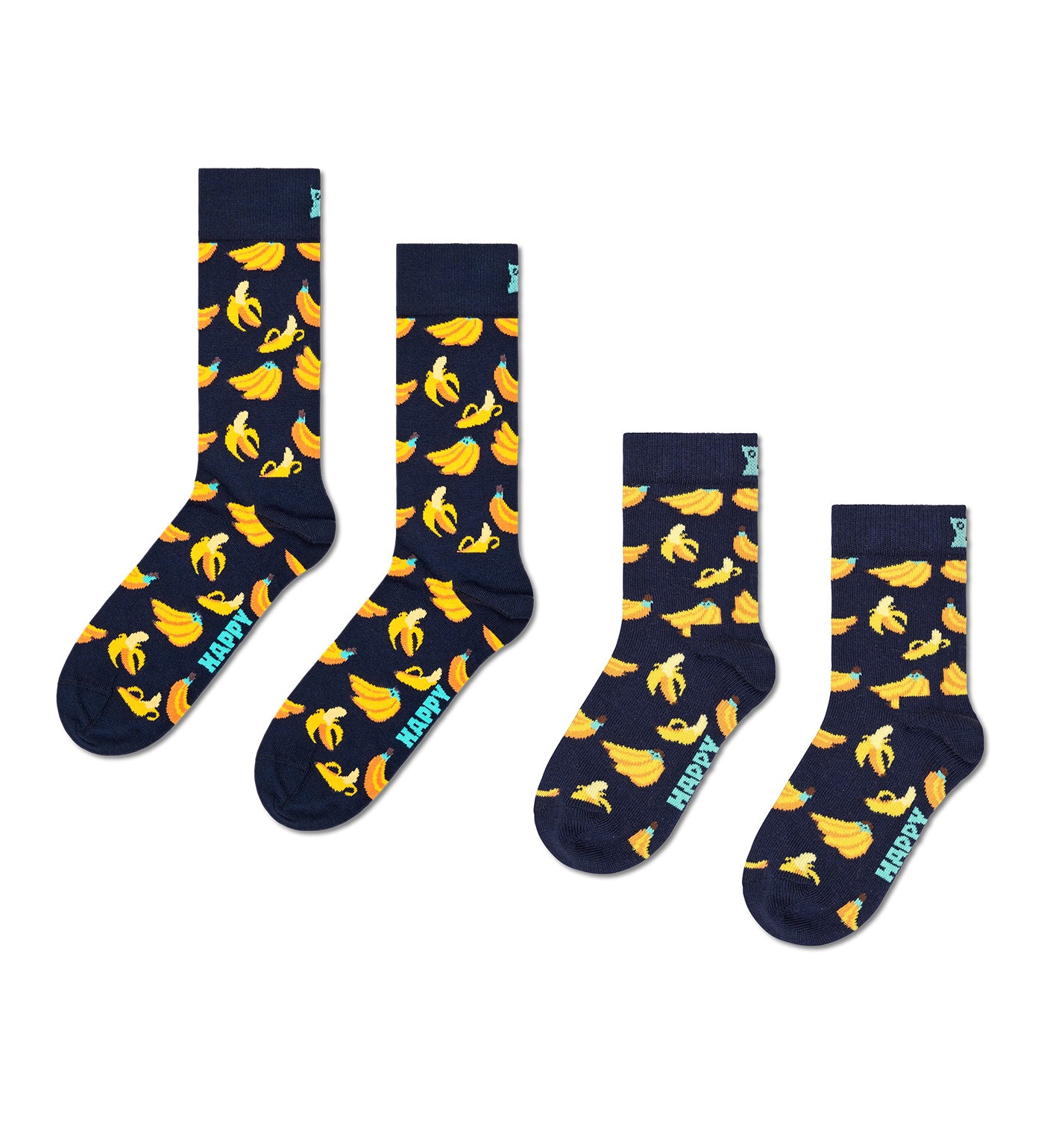 Mini & Me: Matching Banana Sock Set for Kids & Adults