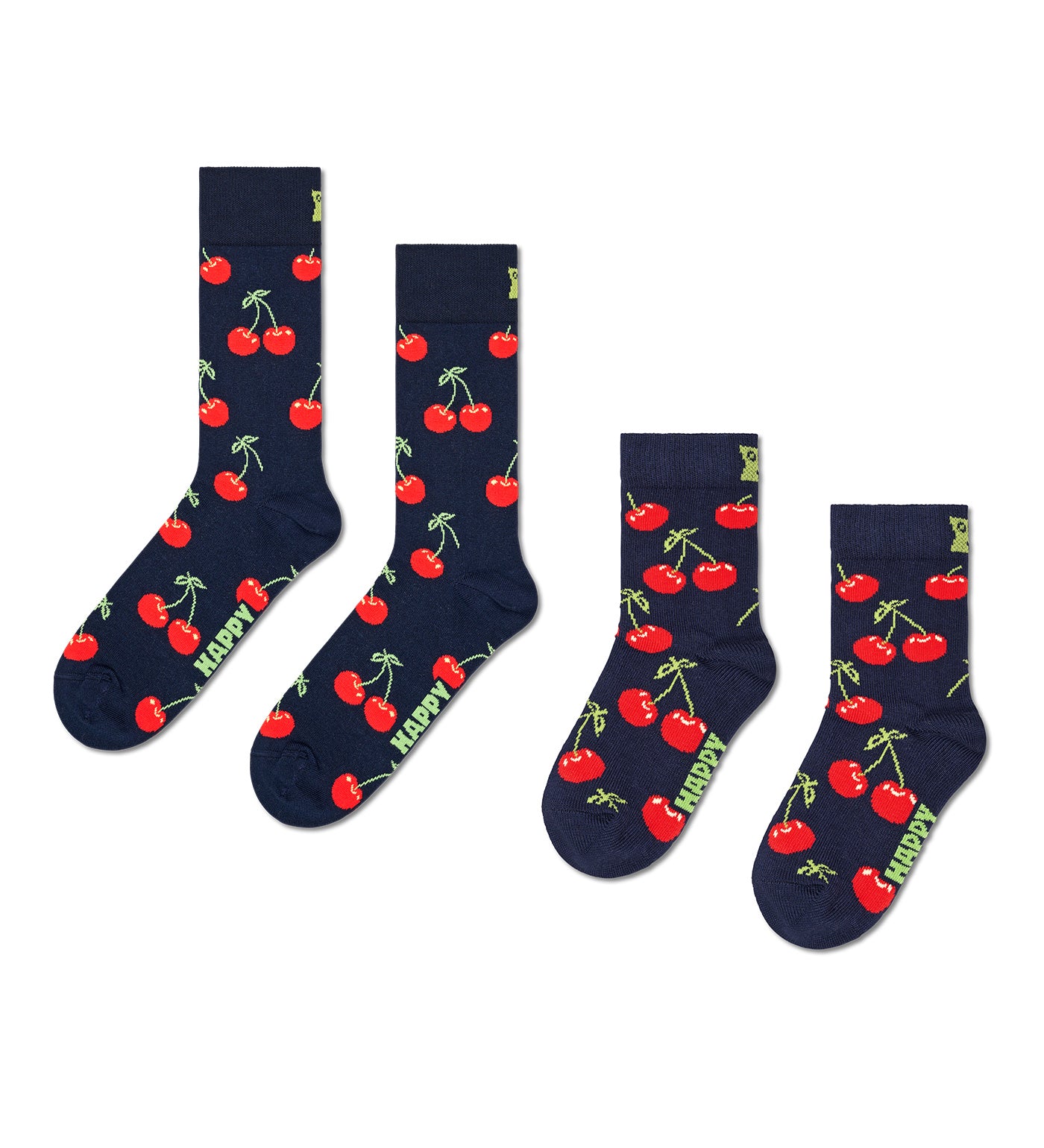 Mini & Me: Matching Cherry Sock Set for Kids & Adults