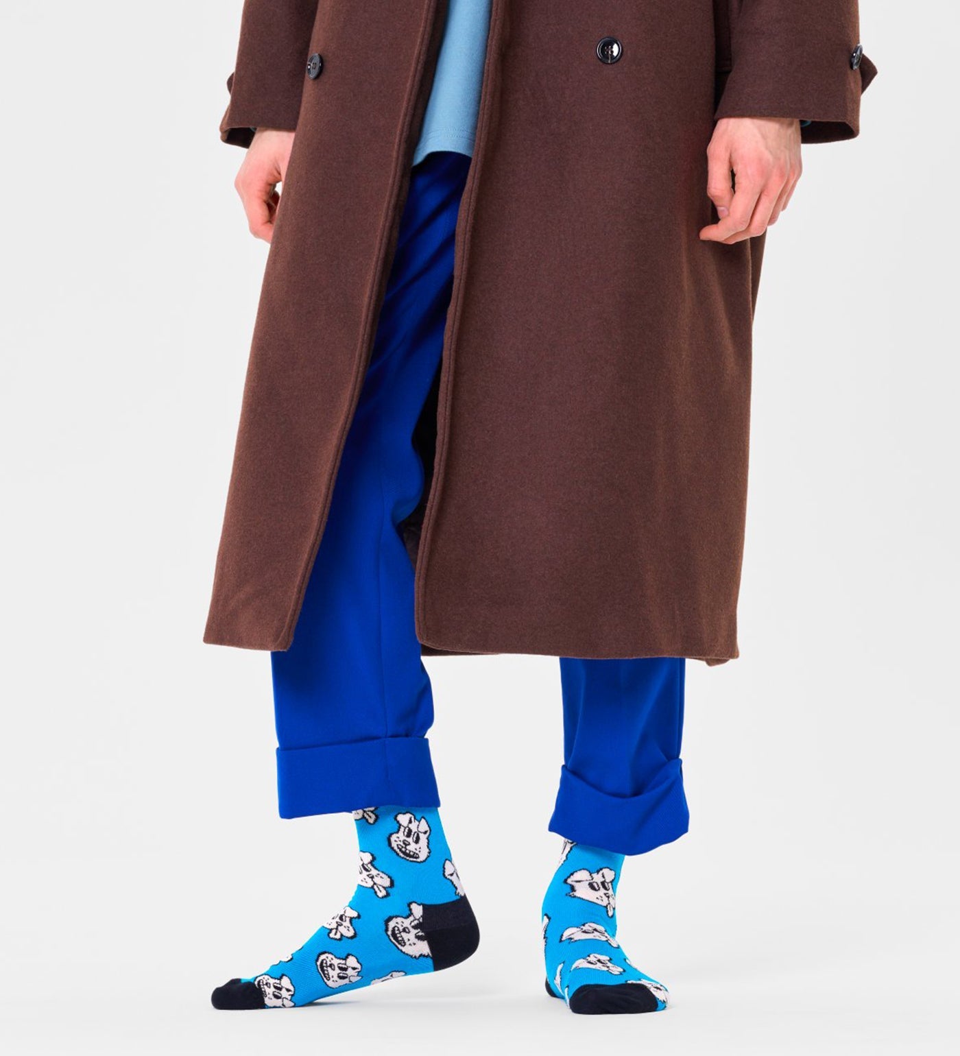Colorful dog-themed crew socks for women and men, featuring fun patterns and a comfortable unisex design.