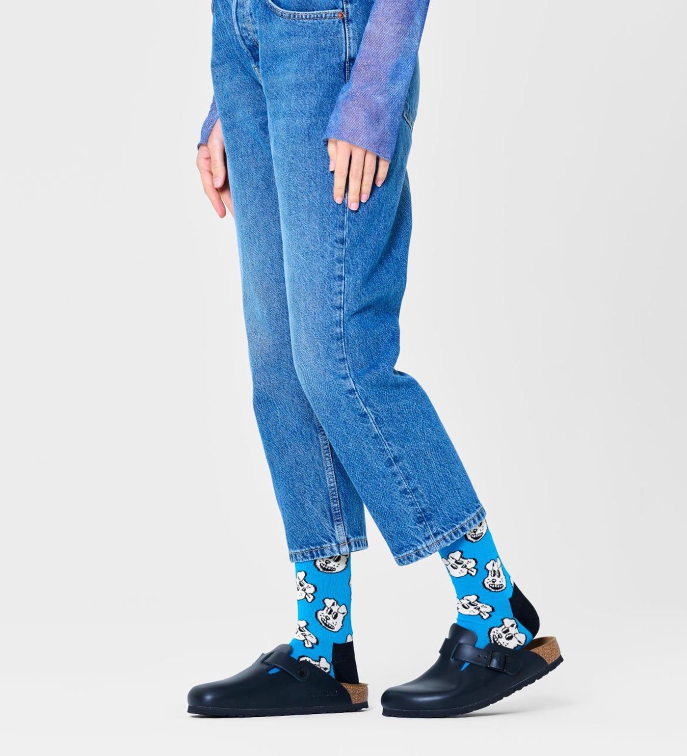 Colorful dog-themed crew socks for women and men, featuring fun patterns and a comfortable unisex design.