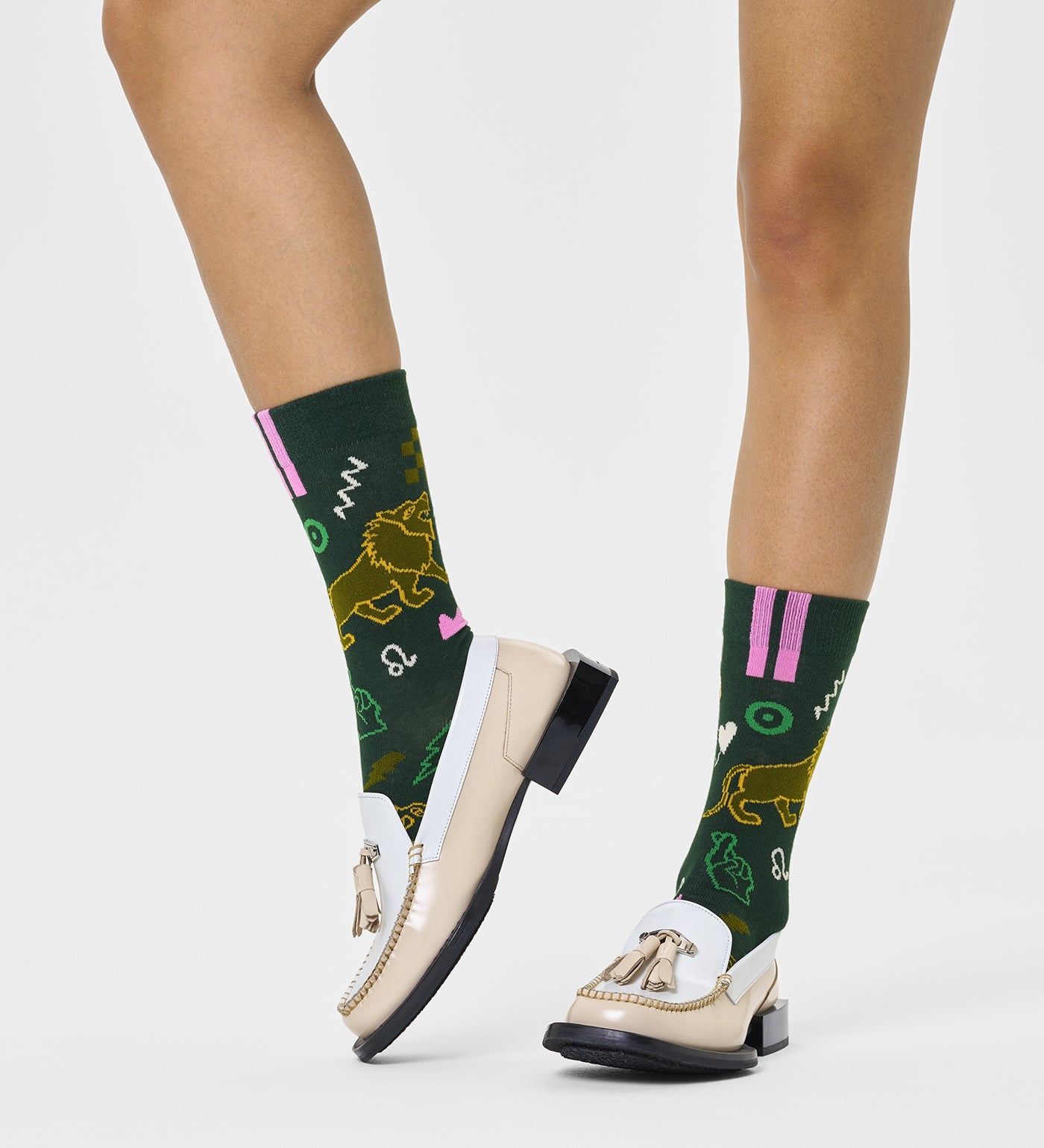 Happy Socks Unisex Leo Crew Length Socks for Women and Men