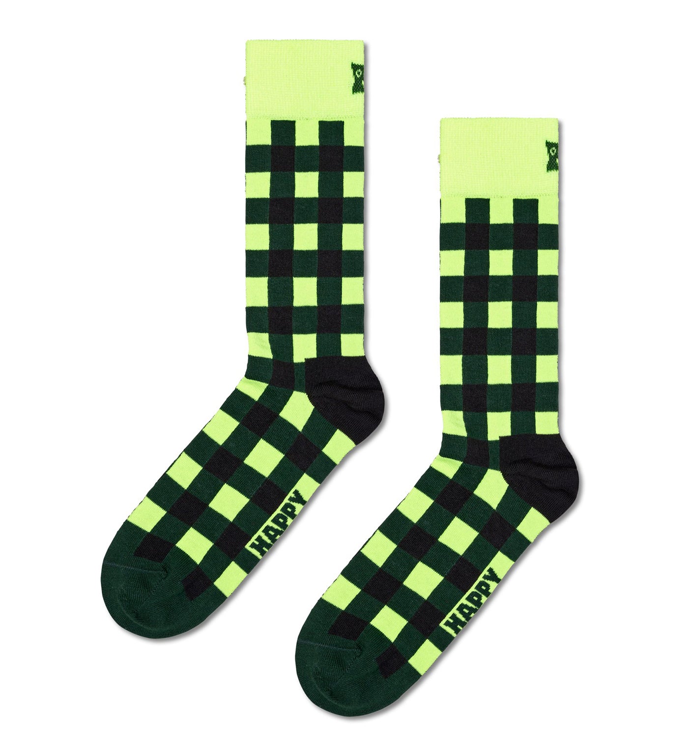 Colorful checkered crew socks set in three pairs, unisex design, perfect gift for women and men.