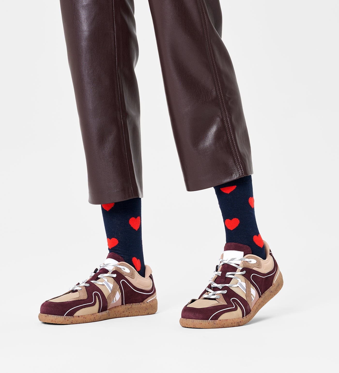 Happy Socks Unisex Heart Crew Length Socks for Women and Men