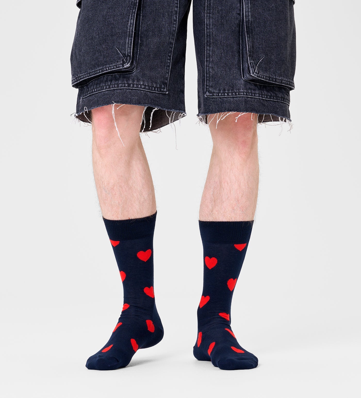 Happy Socks Unisex Heart Crew Length Socks for Women and Men