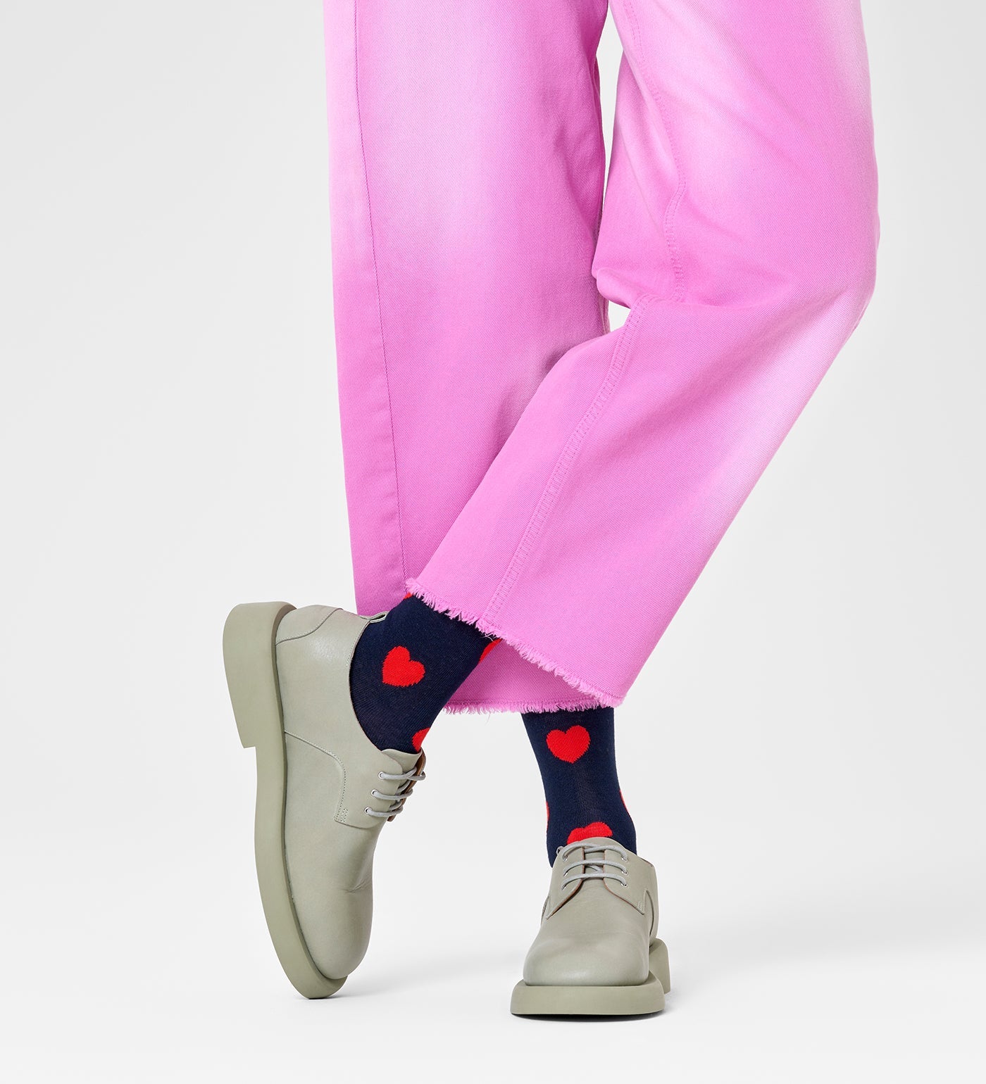 Happy Socks Unisex Heart Crew Length Socks for Women and Men