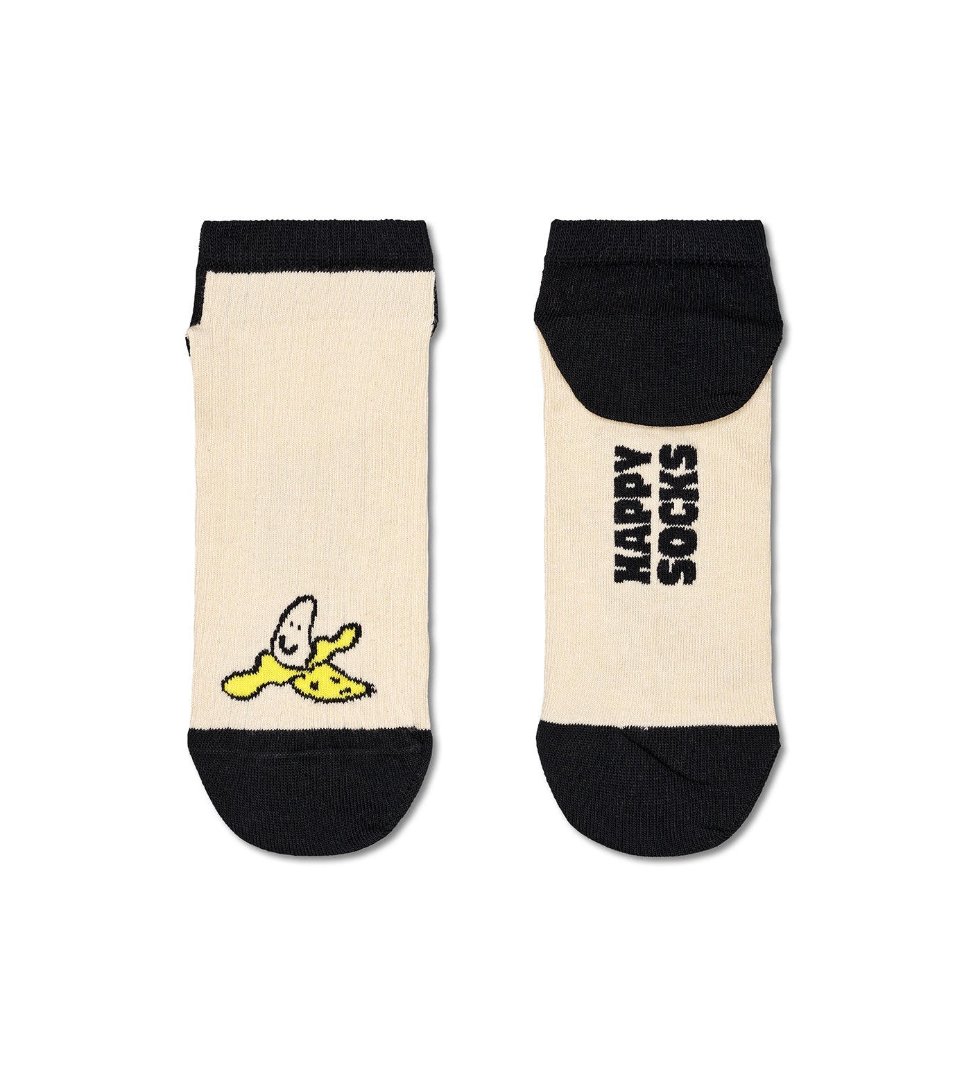 Colorful ankle length socks featuring playful banana patterns suitable for both men and women, adding a fun twist to any outfit.