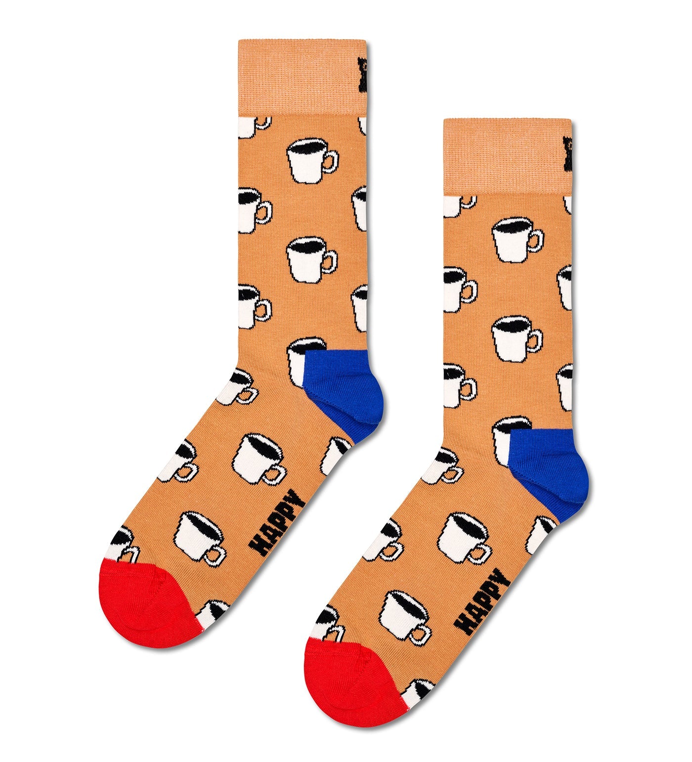 Happy Socks Unisex 1-Pack Coffee Cup Crew Length Socks Gift Set for Women and Men