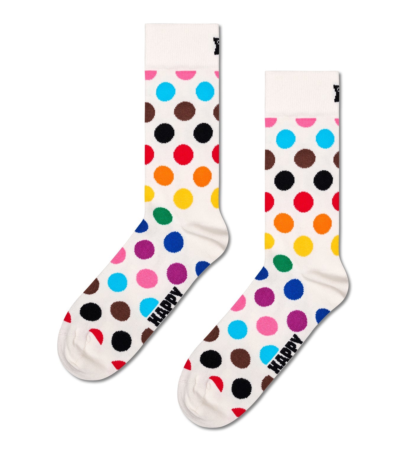 Happy Socks Unisex 2-Pack Pride Designer Crew Length Socks Gift Set for Women and Men