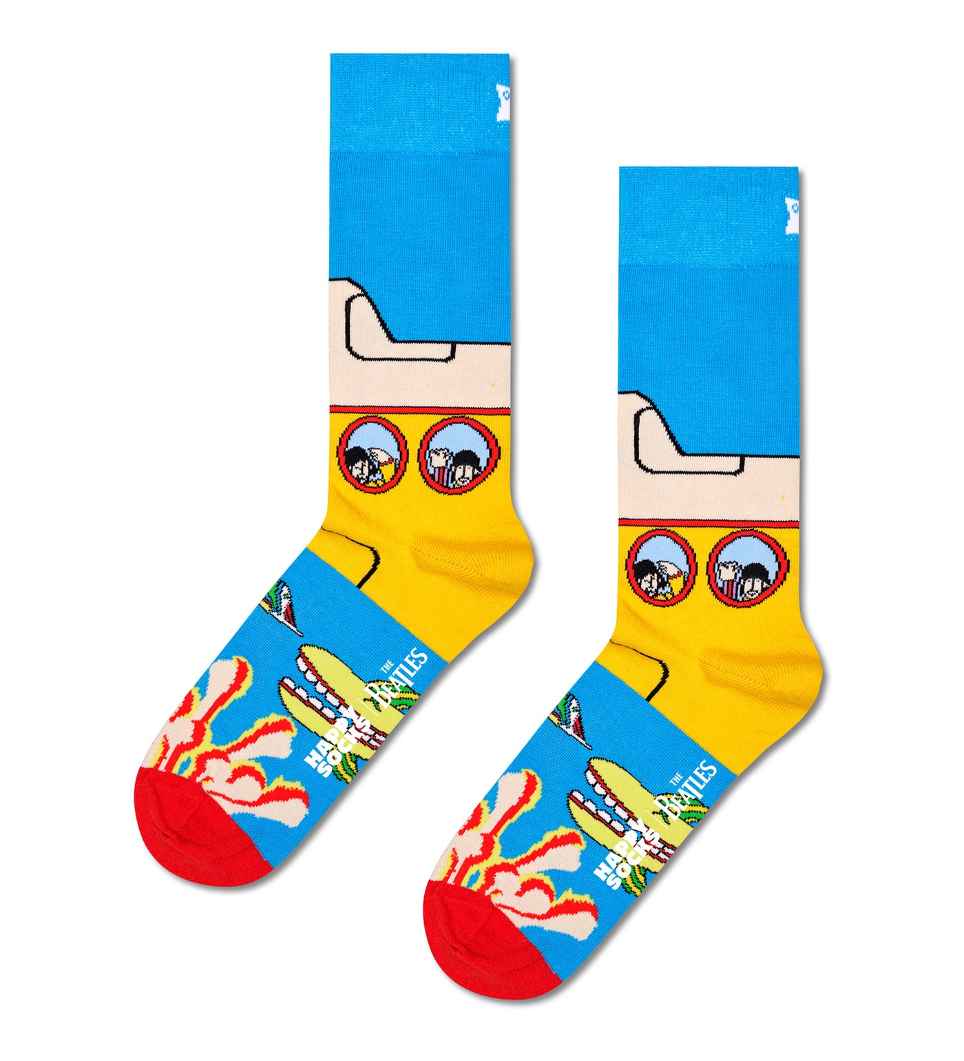 Happy Socks Unisex The Beatles 3-Pack Crew Length Socks Gift Set for Women and Men