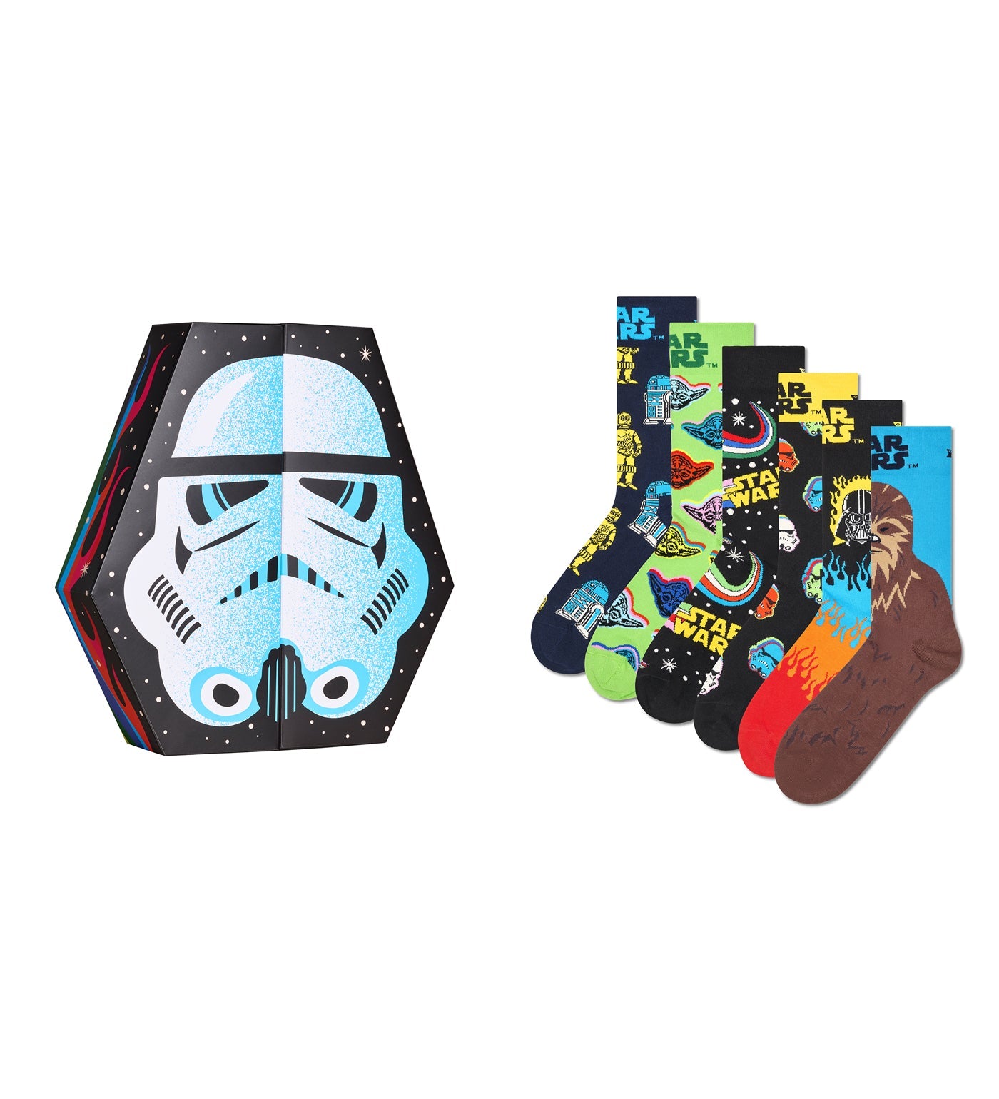 Happy Socks Unisex STAR WARS™ 6-Pack Crew Length Socks Gift Set for Women and Men