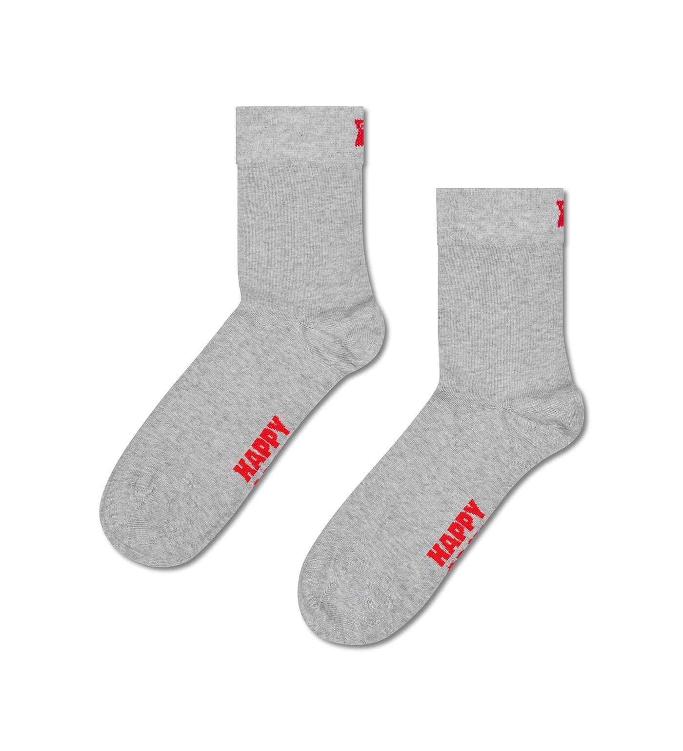 A pair of Happy Socks Unisex Solid Color Ankle Length Socks for Women and Men, vibrant, cozy and stylish for any casual outfit.