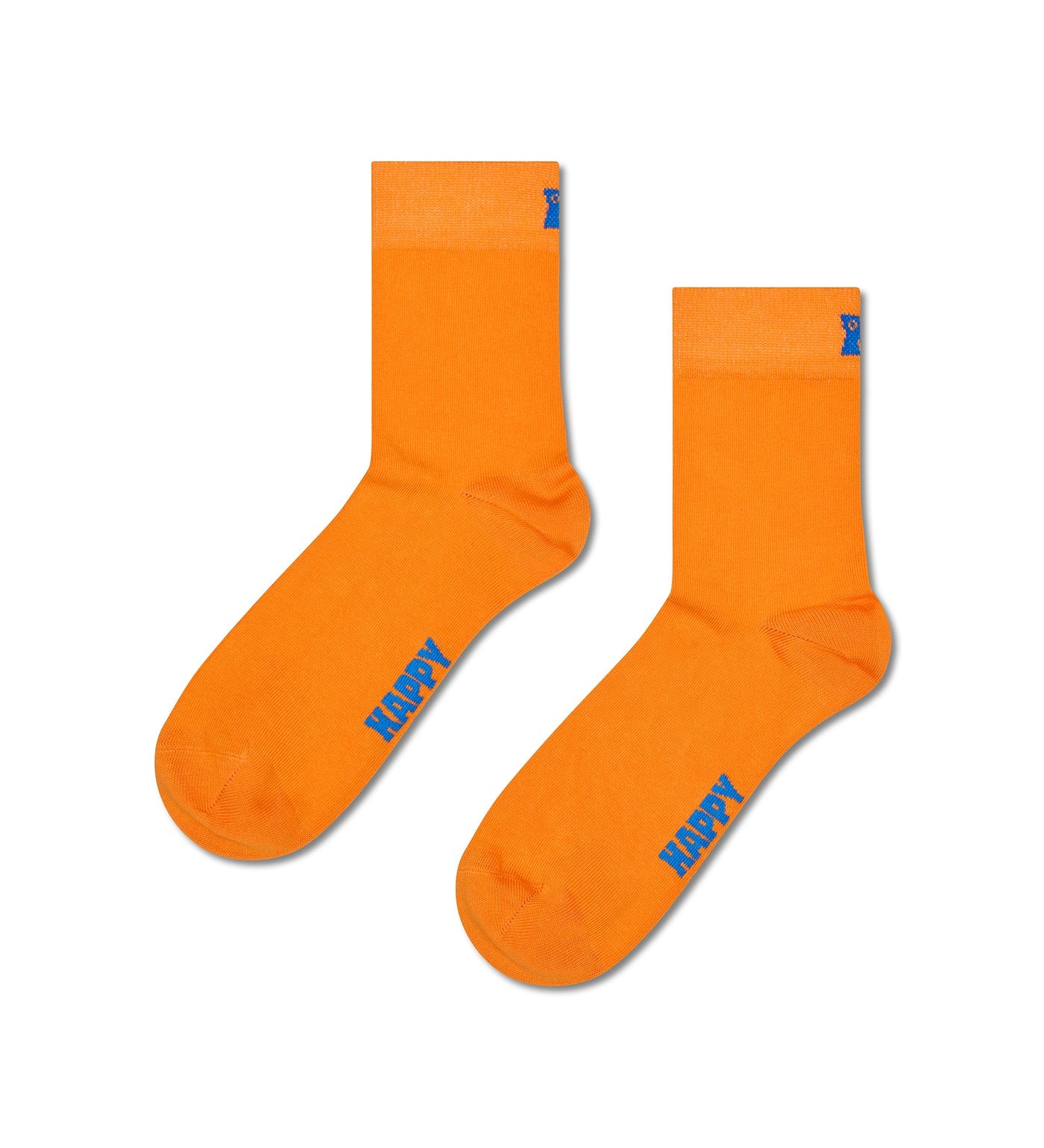 A pair of Happy Socks unisex solid color ankle length socks, suitable for both women and men, displayed on a neutral background.