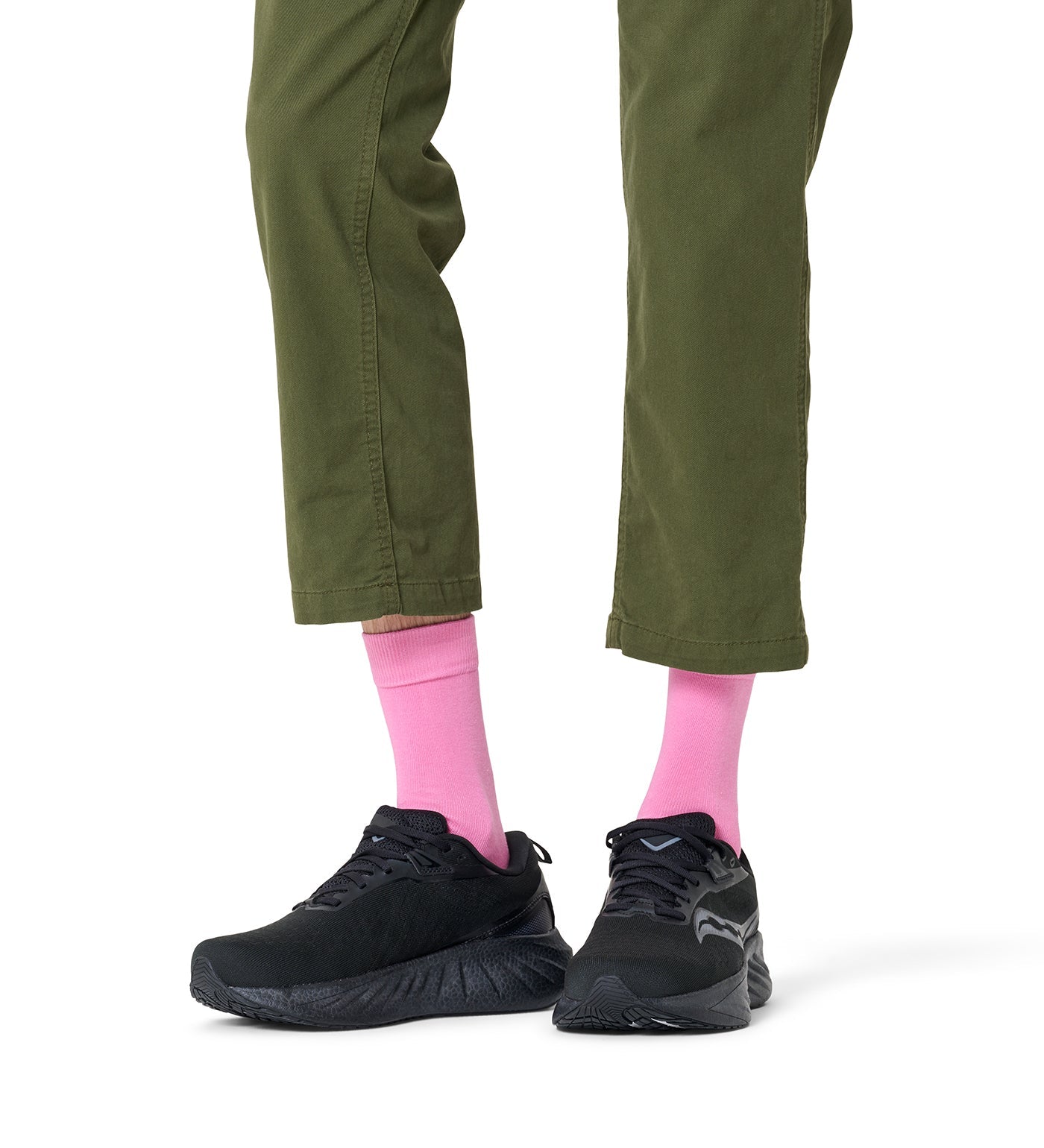 Happy Socks Unisex Pink Solid Color Crew Length Socks for Women and Men