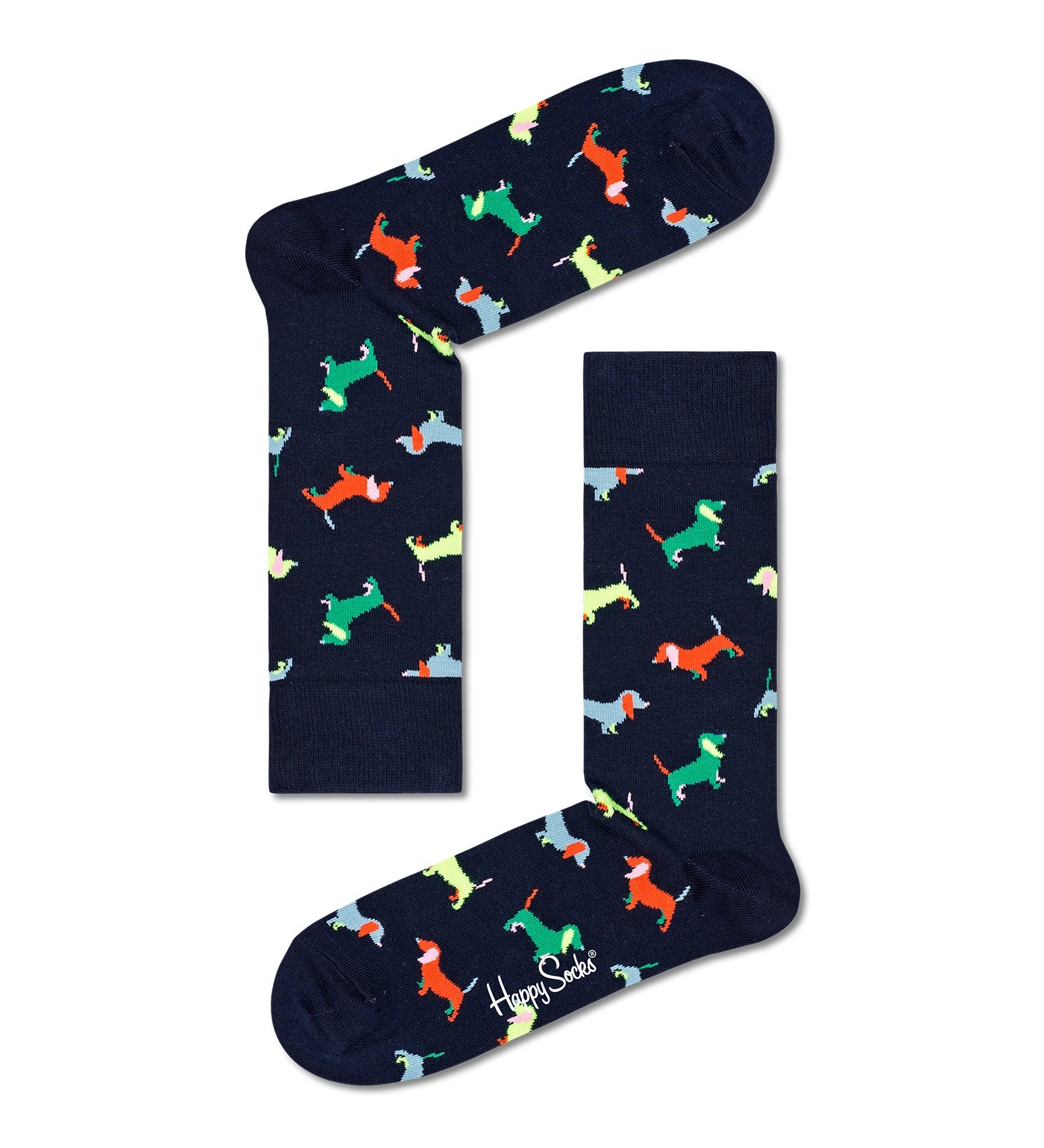 Happy Socks Unisex Puppy Love Crew Length Socks for Women and Men