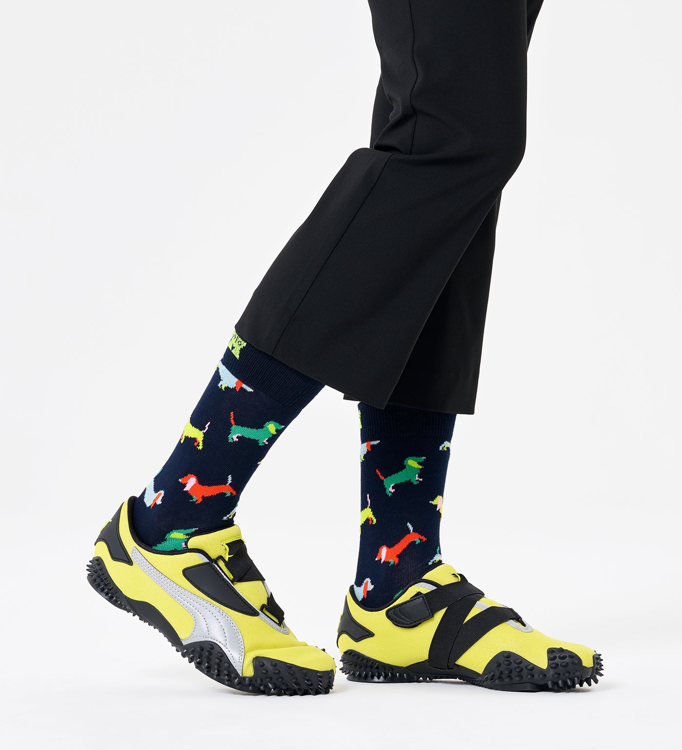 Happy Socks Unisex Puppy Love Crew Length Socks for Women and Men