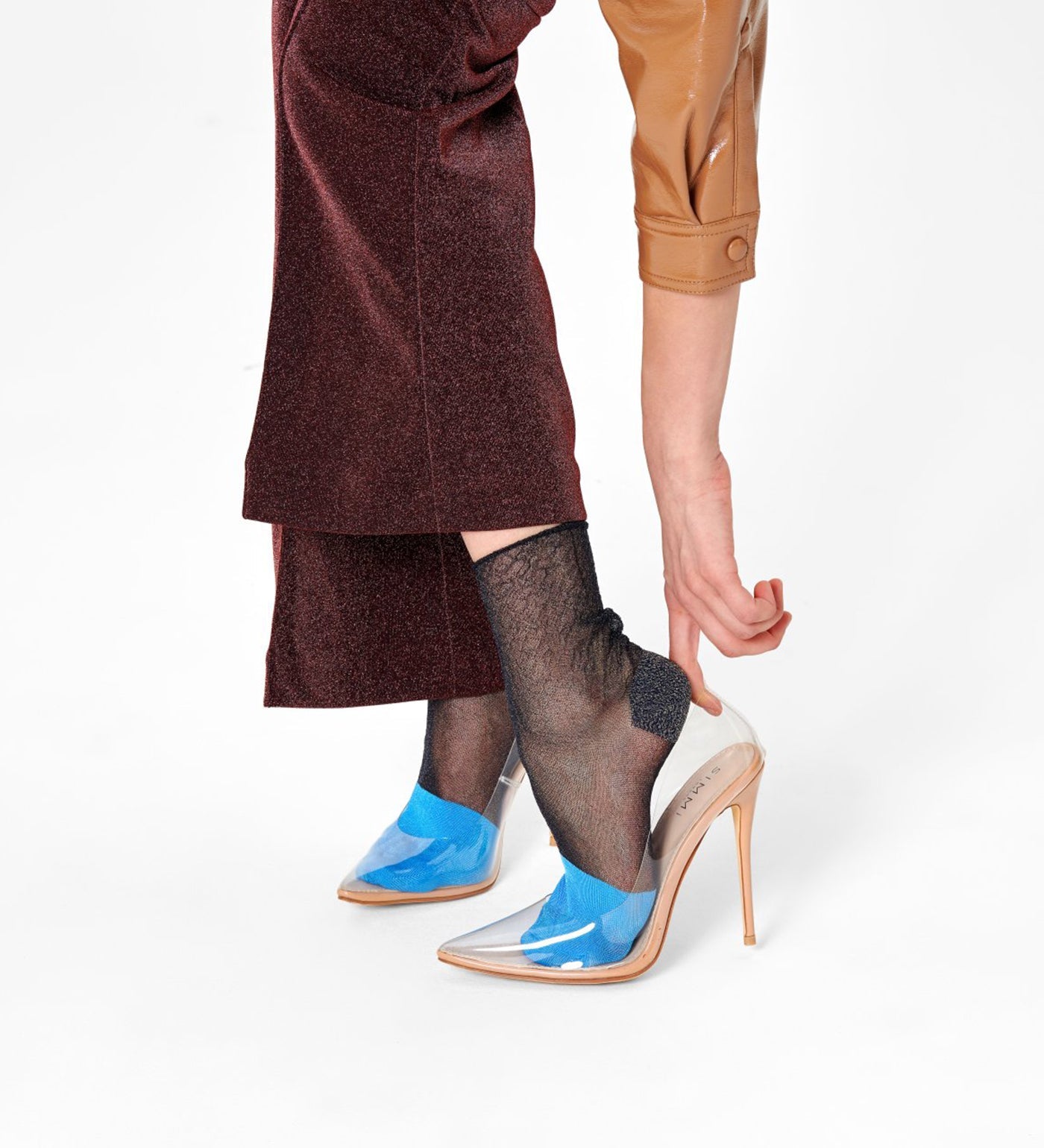 Brightly patterned Happy Socks Franca Calf Length Socks for Women, featuring vibrant colors and playful designs.