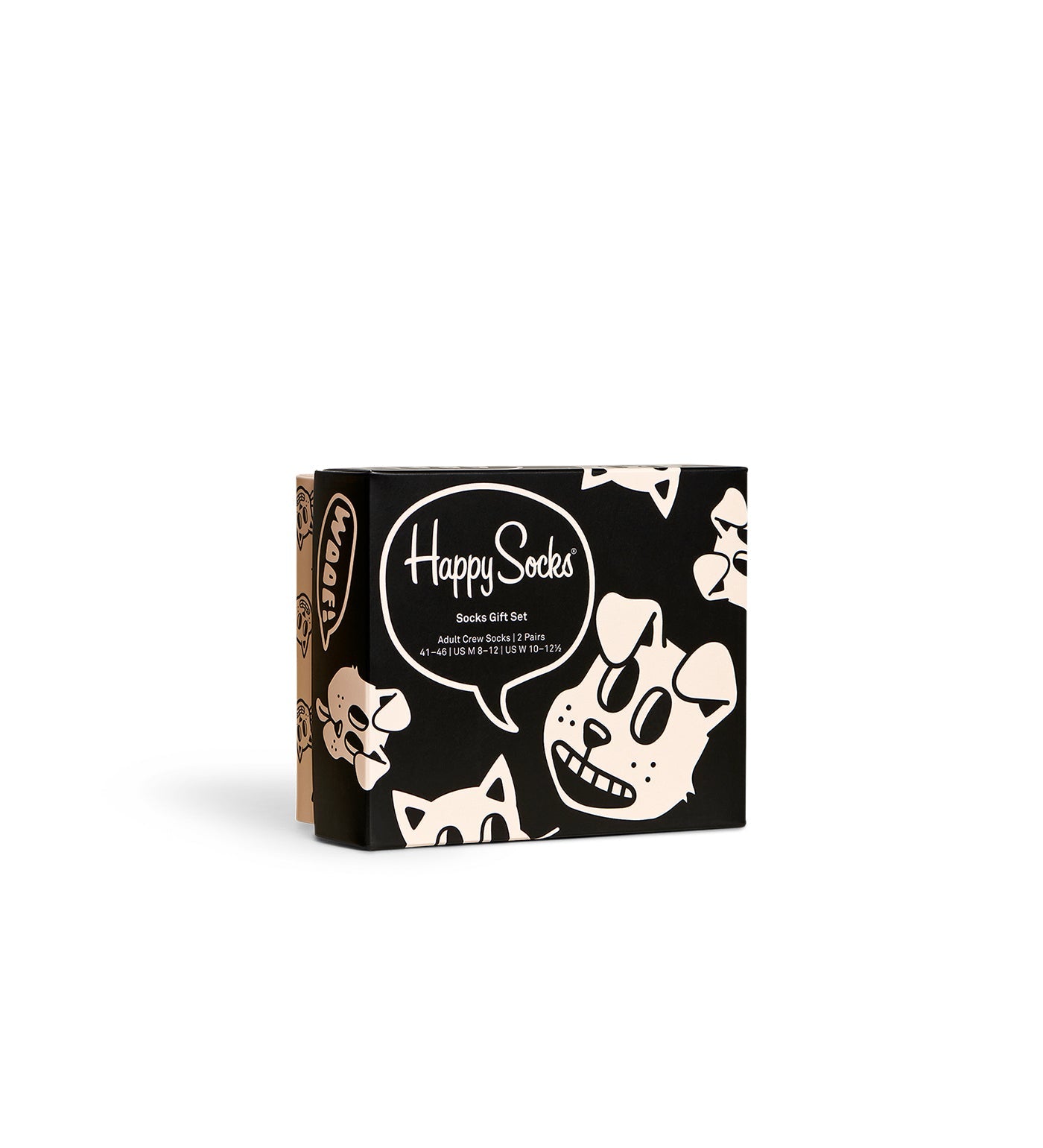 Colorful unisex 2-pack crew socks featuring playful pet patterns, perfect as a gift for women and men.