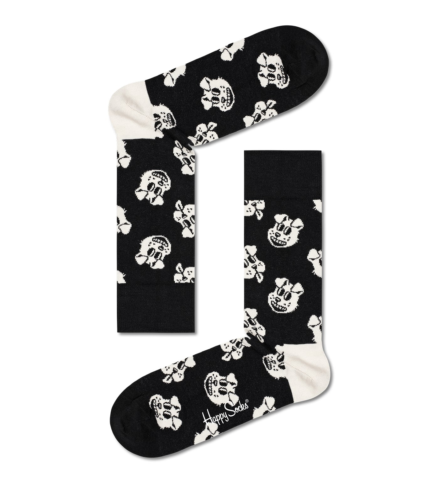 Colorful unisex 2-pack crew socks featuring playful pet patterns, perfect as a gift for women and men.