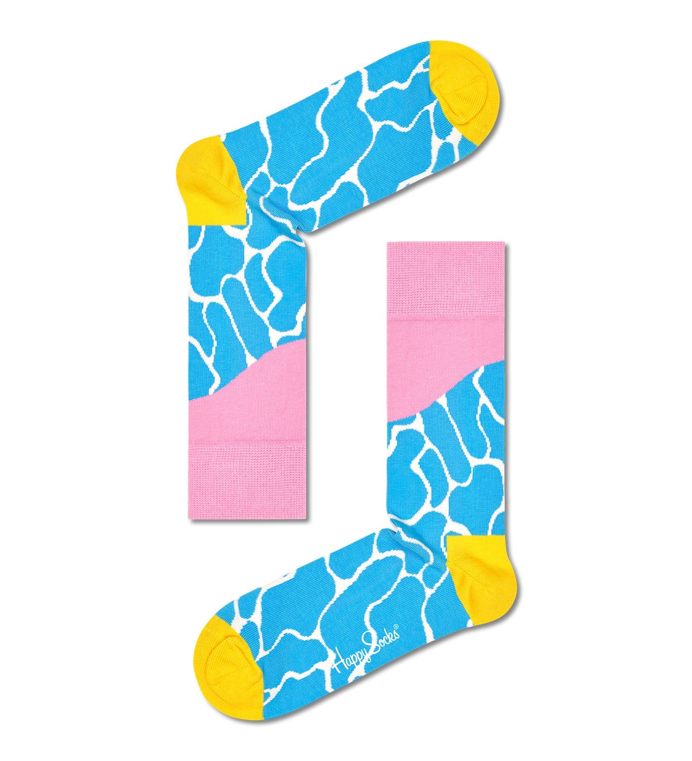 Colorful WWF-themed crew socks gift set for women and men, featuring vibrant patterns in a 4-pack.