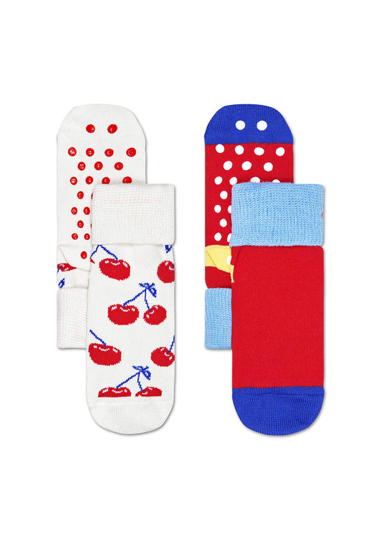 Pack Of 2 Cherry Anti-Slip Socks