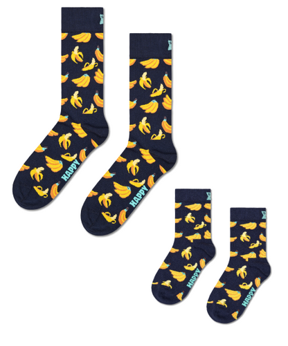 Mini & Me: Matching Banana Sock Set for Kids & Adults