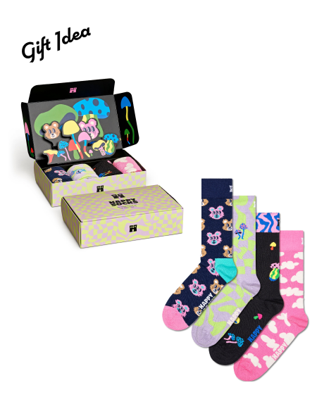 Pack of 4 Happy In Wonderland Socks Gift Set