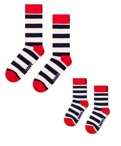 Mini & Me: Matching Stripe Sock Set for Kids & Adults