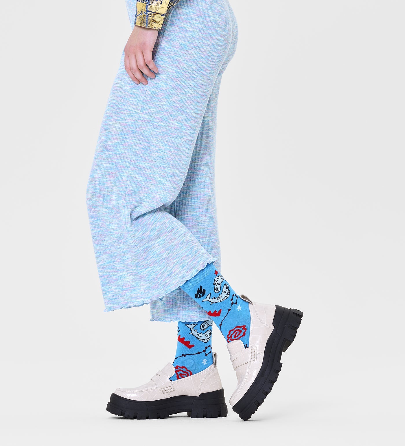 Happy Socks Unisex Pisces Crew Length Socks for Women and Men