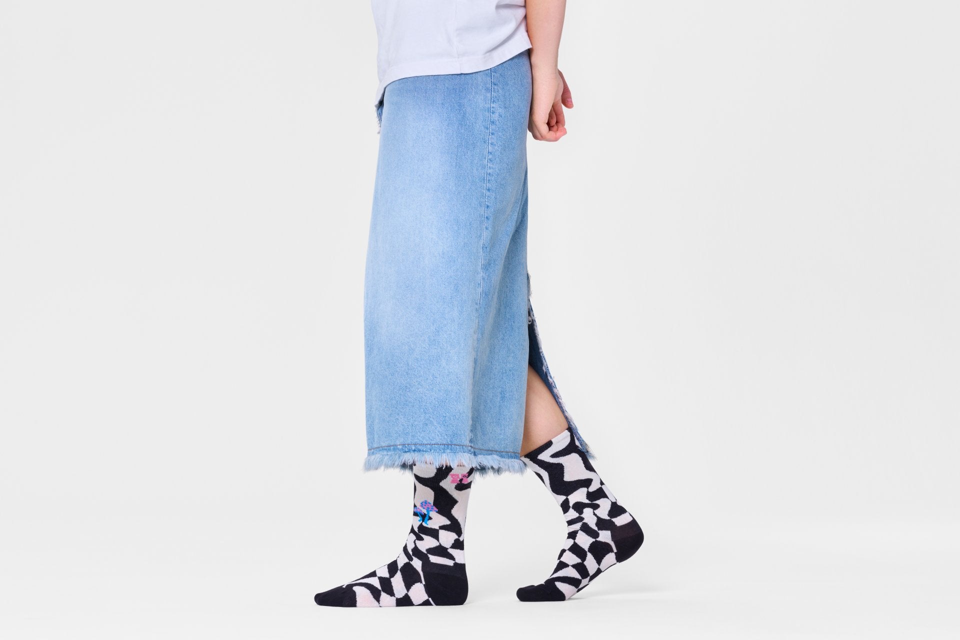 Distorted Check Sock by Happy Socks India