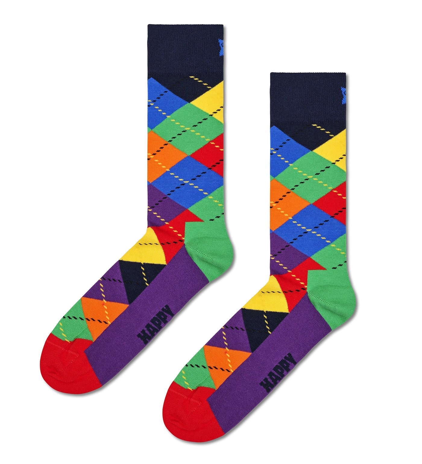 Happy Socks Unisex 4-Pack Multi-Color Crew Length Socks Gift Set for Women and Men