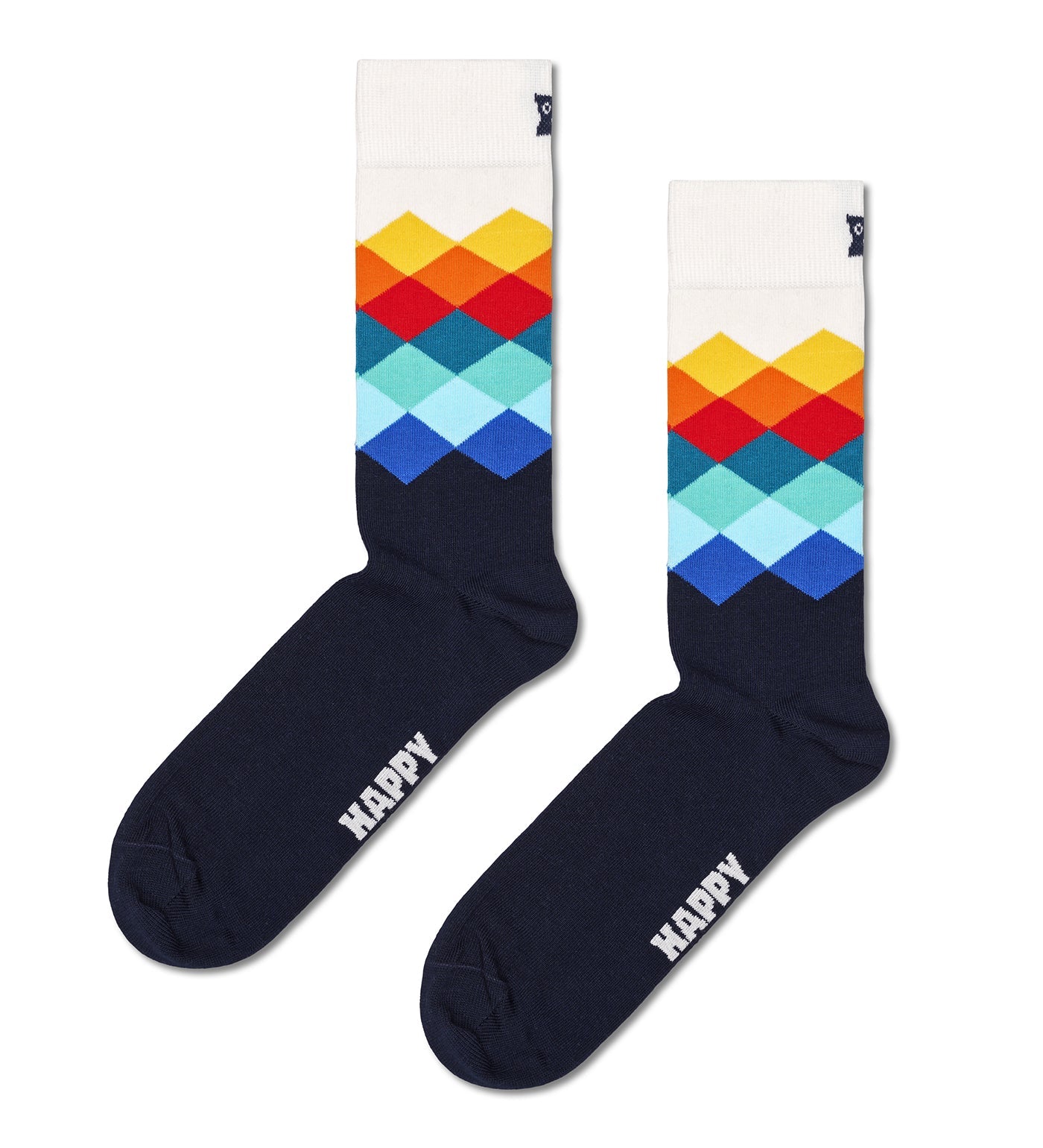 Happy Socks Unisex 4-Pack Multi-Color Crew Length Socks Gift Set for Women and Men